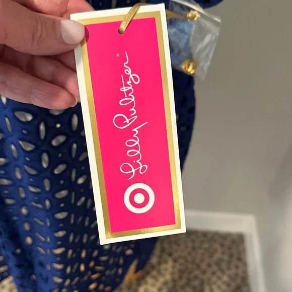 Lilly Pulitzer for Target Navy Blue Eyelet Cover-Up NWT - Picture 2 of 6
